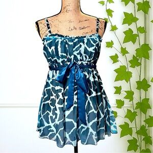 Mixit 100% Polyester Blue Camisole, XS Juniors